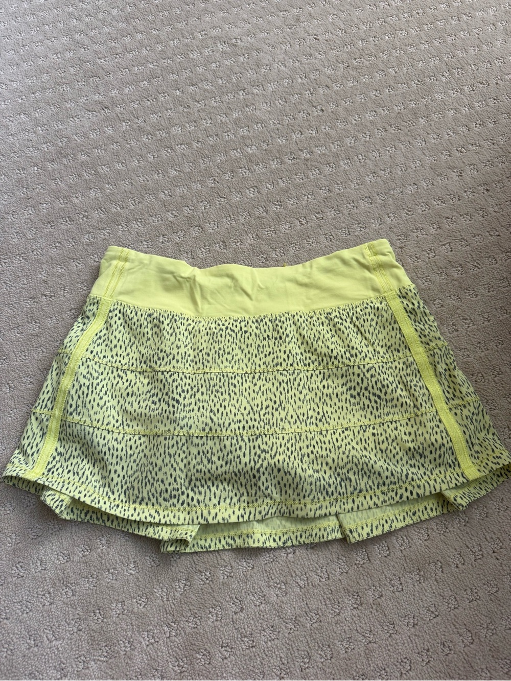 Lululemon Cheetah Mini Skirt in Neon Yellow